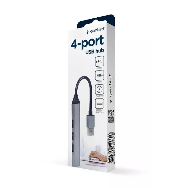 USB 3.0 rozbočovač GEMBIRD UHB-U3P1U2P3-02 — 4 porty