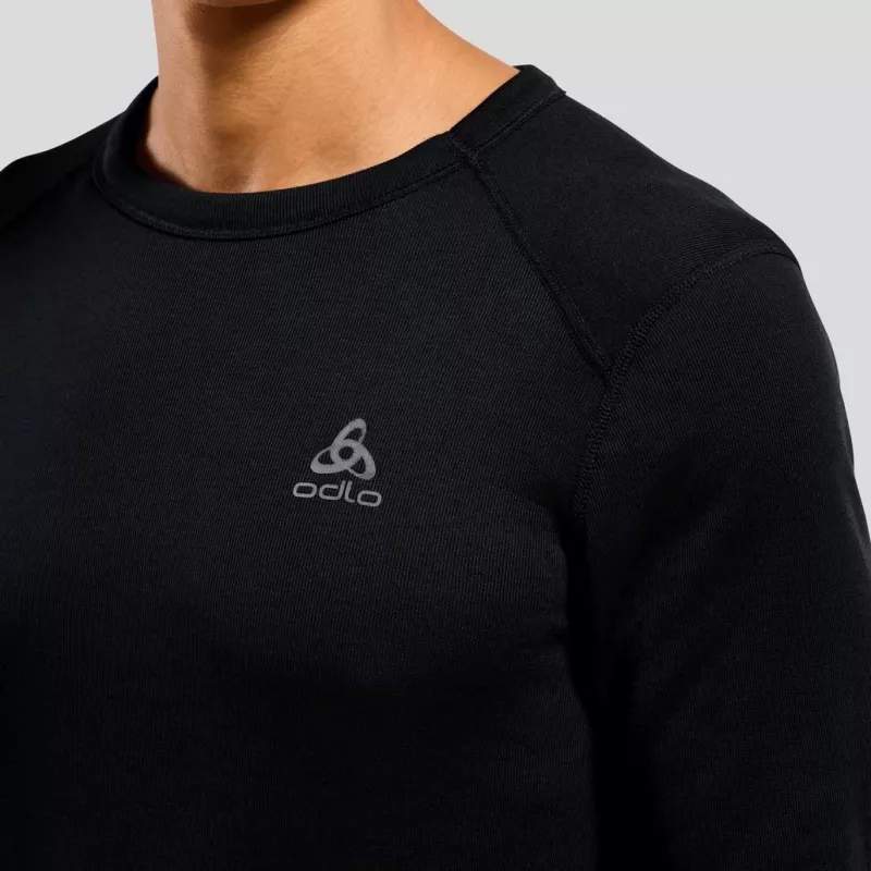 Odlo BL TOP okrúhly výstrih dlhý rukáv ACTIVE WARM ECO pánske tričko, veľkosť M, čierna