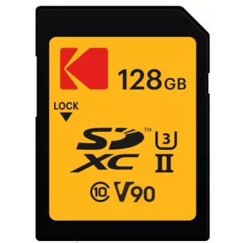 Pamäťová karta Kodak EKMSD128GUHS2V2K SDXC UHS-II 128 GB, čítanie 300 MB/s, zápis 270 MB/s, U3 V90, trieda 10