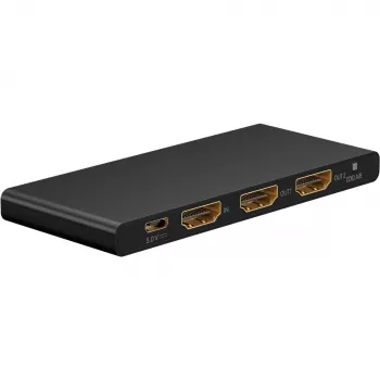 HDMI splitter 1 na 2 (4K @ 60 Hz) – rozdeľuje 1x HDMI vstupný signál na 2x HDMI výstupné signály