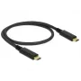 USB kábel DeLOCK 83042 USB 3.2 Gen 2 0,5 m USB C čierny