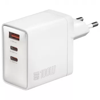Interiérová nabíjačka 4smarts 542100 univerzálna strieborná biela rýchle nabíjanie