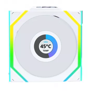 Lian Li UNI FAN SL Wireless LCD 120 12 cm biely 31 dB 51,45 cfm
