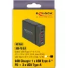 DeLOCK USB nástenná nabíjačka 63974 univerzálna čierna AC interiérová