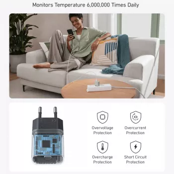 Interiérová nabíjačka Anker 511 Nano A2337G11 — 30 W USB-C, čierna
