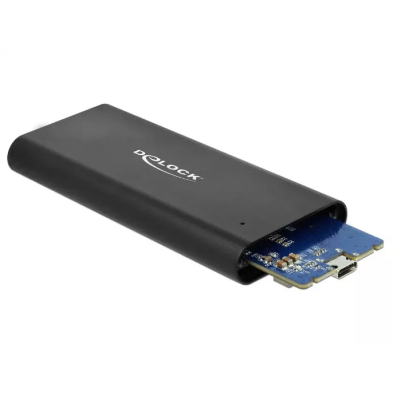 Delock - puzdro na úložisko - M.2 - M.2 NVMe karta - USB 3.1 (Gen 2) - čierna (42614)