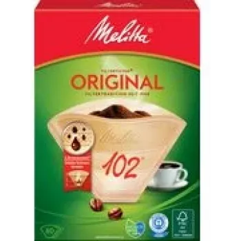 Papierové kávové filtre Melitta Original 102 — veľkosť 102, jednorazové kónické filtre