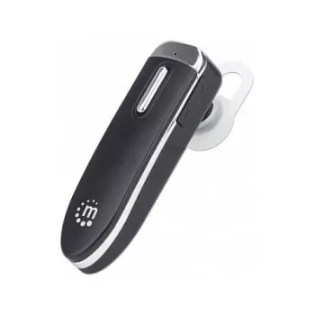 Manhattan Single Ear Bluetooth headset, všesmerový mikrofón, integrované ovládacie prvky, čierna, 10 hodín používania, dosah 10 m, USB-A nabíjací kábel v balení, Bluetooth v4.0, 3 roky záruka