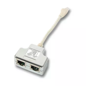 Sieťový rozbočovač EFB Elektronik K5122.015 konektor samec/samica Cat5e 10/100BASE-TX biely