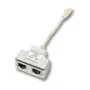 Sieťový rozbočovač EFB Elektronik K5122.015 konektor samec/samica Cat5e 10/100BASE-TX biely