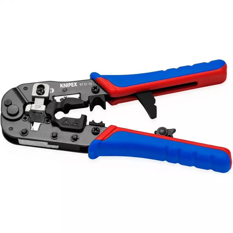 Knipex 97 51 13 krimpovacie kliešte na káble čierne, modré, červené