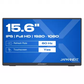 JAPANNEXT JN-MD-I156FHDR-T počítačový monitor 39,6 cm (15,6 palcov) 1920 x 1080 pixelov Full HD LED dotykový sivý
