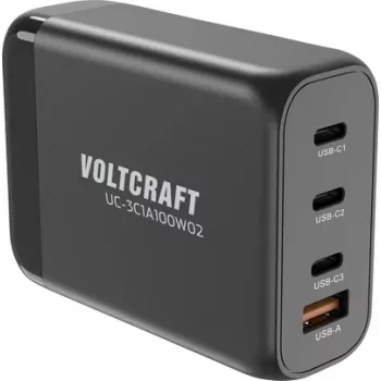 Voltcraft UC-3C1A100W02 USB nabíjačka 100 W zásuvka interiér USB-C konektor samica USB-A (VC-16619005)