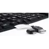 Silikónová klávesnica USB+PS/2 čierna