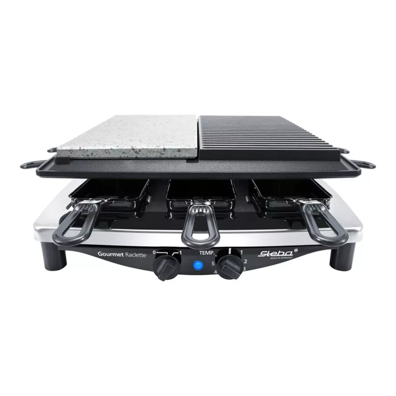 Steba RC 4 Plus Deluxe Chrome raklet gril, nerezová oceľ/čierny