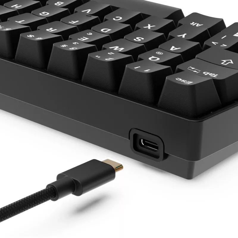 Klávesnica Sharkoon 100065630 60% káblová USB QWERTZ nemecká čierna
