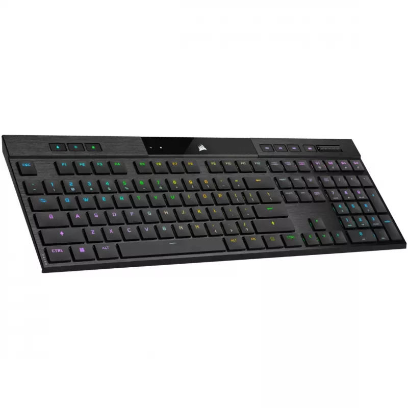 Corsair K100 RGB AIR Wireless Ultra-Thin mechanická herná klávesnica, Cherry ULP Tactile – čierna, DE