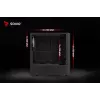 PC skriňa SAVIO Noctis Flow RGB — Cube, ATX/Mini-ITX, 3x 120 mm predné ventilátory, bočné okno z tvrdeného skla, max. GPU 35 cm