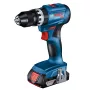 Akumulátorová vŕtačka Bosch GSB 18 V – 18 V, 4 Ah Li-Ion, 45 N·m, 500/1900 ot/min, 35 mm drevo, 10 mm oceľ, 2 batérie, nabíjačka, kufrík