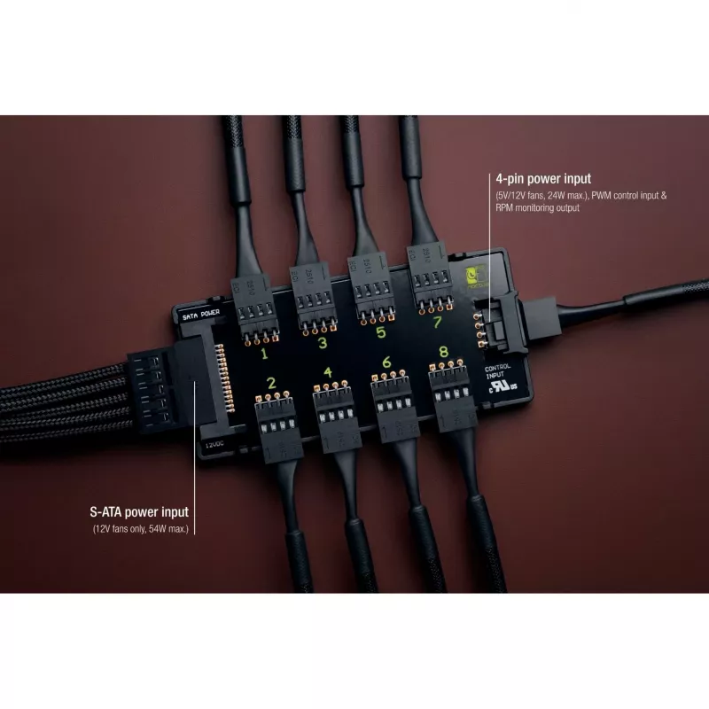 Regulátor ventilátorov Noctua NA-FH1 4-Pin čierny 24W 5-12V
