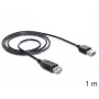 USB kábel DeLOCK EASY-USB 2.0-A 1m čierny