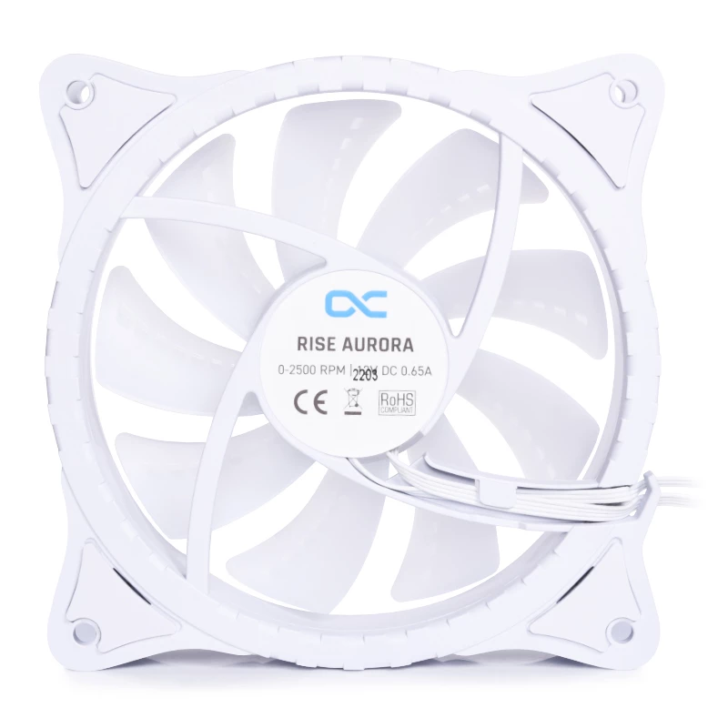 Alphacool Rise Aurora 24850 120 mm PWM ventilátor do skrine, 120x120x25 mm, biely