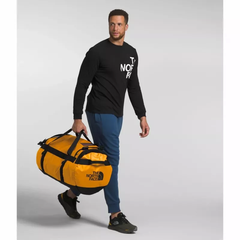 The North Face Base Camp Duffel L cestovná taška 95 L polyester čierna, žltá