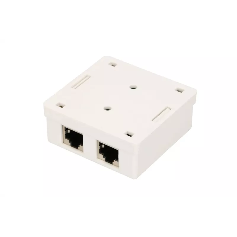 Nadomietková sieťová zásuvka Extralink EX.9649 — 2x RJ45 Cat5e STP