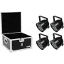 LED PAR reflektor EUROLITE PAR-56 QCL Short 4x s EPS-case — 4-in-1-QCL-LED, formát PAR-56, kompaktné krátke telo