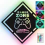 LED neonový nápis MANTA MASNL132RGB Style Neon Lights GAMER ZONE, RGB osvetlená nástenná dekorácia