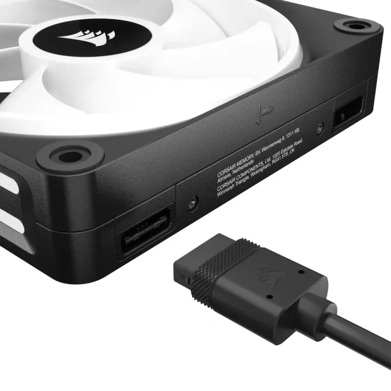 Corsair CO-9051001-WW iCUE LINK QX120 RGB skriňový ventilátor, 120 mm, PWM, s teplotným senzorom, čierny
