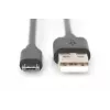 USB prepojovací kábel Digitus USB 2.0 A Micro B 1 m