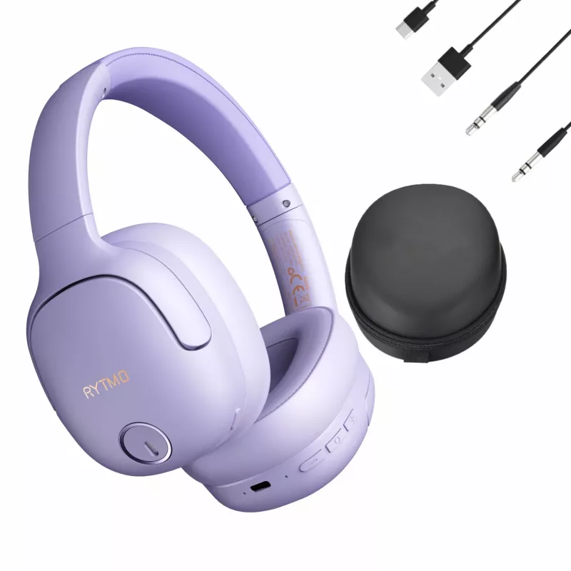 Slúchadlá MANTA HDP1001PU Rytmo Elegance fialové over-ear káblové, model HDP1001PU