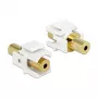 DeLOCK Keystone modul 3,5 mm jack spojka, biely, 86363