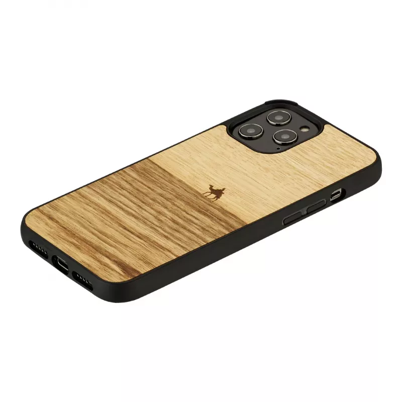 Puzdro na telefón Man and Wood pre iPhone 12 Pro Max Terra čierna — ochranný zadný kryt