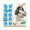 Forme FKG-448 sklenená elektrická kanvica, 1,8 l, 2200 W, regulácia teploty, sivá