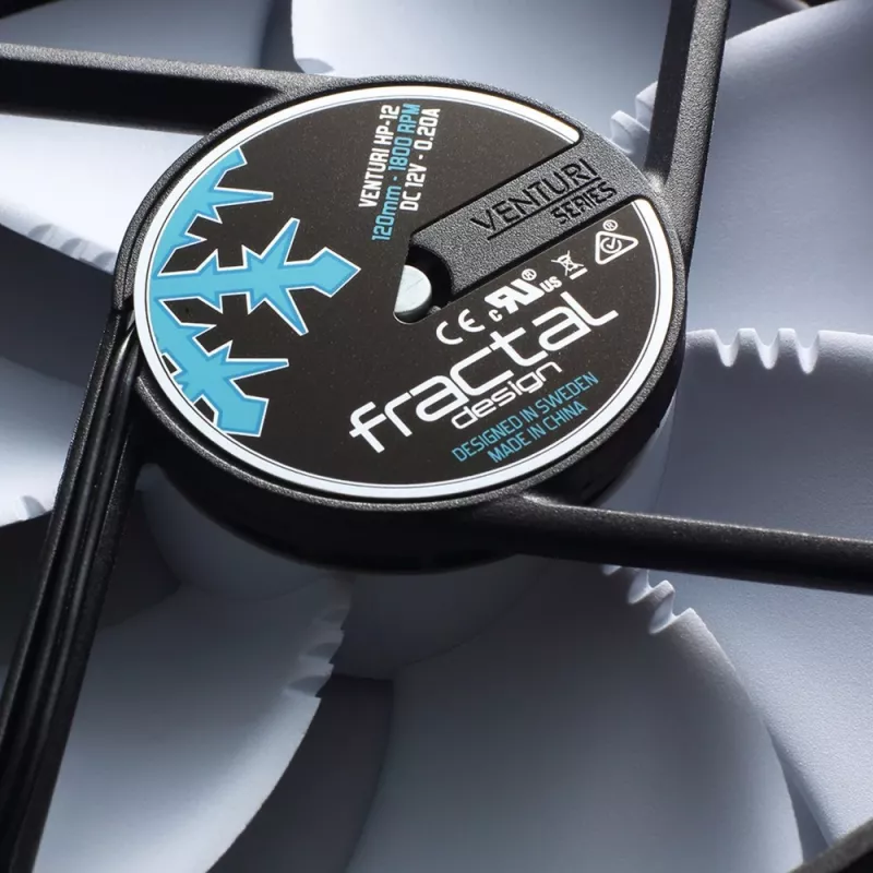 Fractal Design Venturi HP-12 PWM 120 mm ventilátor do skrine – čierny