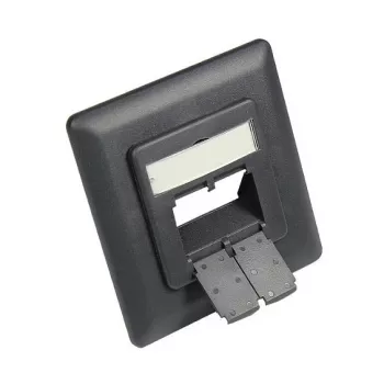 Stredový diel 50x50 mm vrátane krycieho rámu 80x80 mm pre sieťové zásuvky, antracitová (matná) RAL7016, Good Connections (GC-N0054)