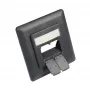 Stredový diel 50x50 mm vrátane krycieho rámu 80x80 mm pre sieťové zásuvky, antracitová (matná) RAL7016, Good Connections (GC-N0054)