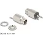 DeLOCK konektor DC 5.5 x 2.1 mm konektor samica zabudovateľná spájkovacia verzia 20 V 9 A