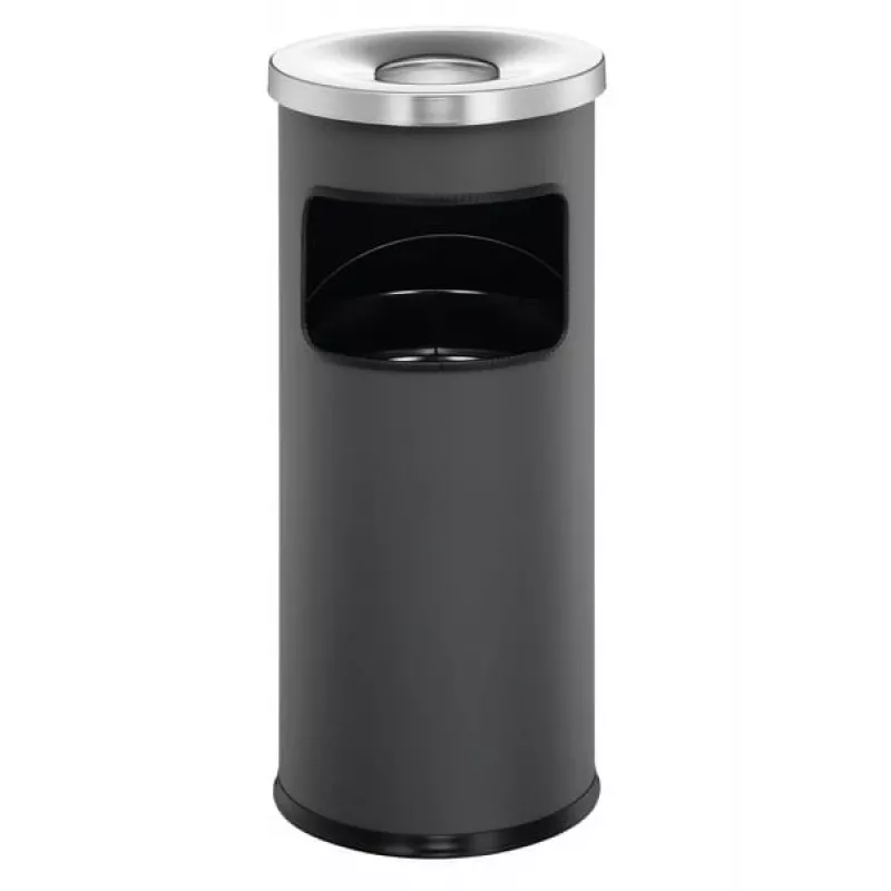 Durable 3332-58 okrúhly popolník/odpadkový kôš, 17 L, hliník/kov, antracitový