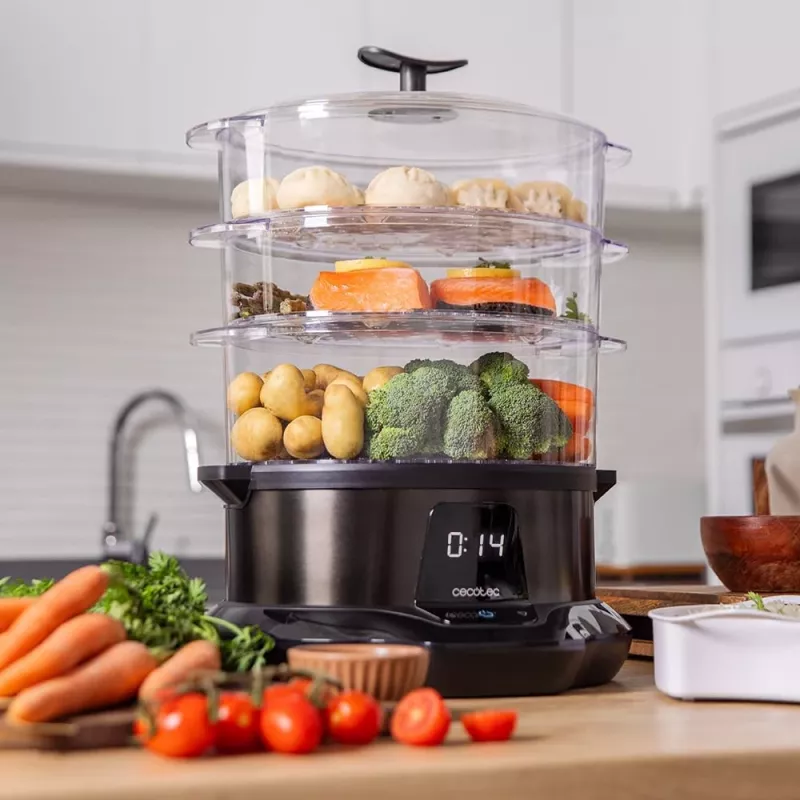 Cecotec parný hrniec | Vapovita 3000 Pro | 1000 W | počet košíkov 3