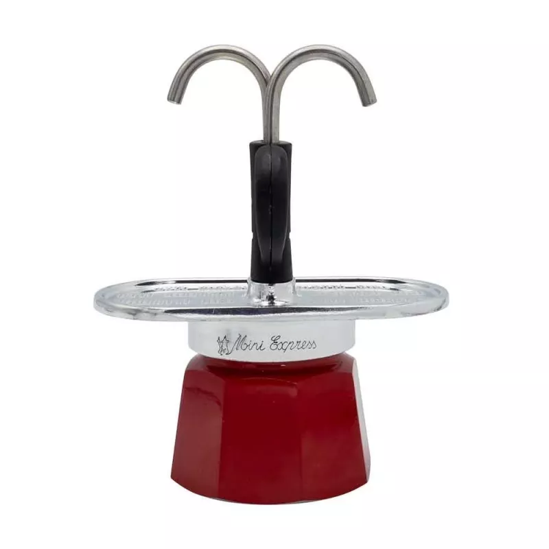 Bialetti Mini Express Magritte moka kanvica červená, strieborná
