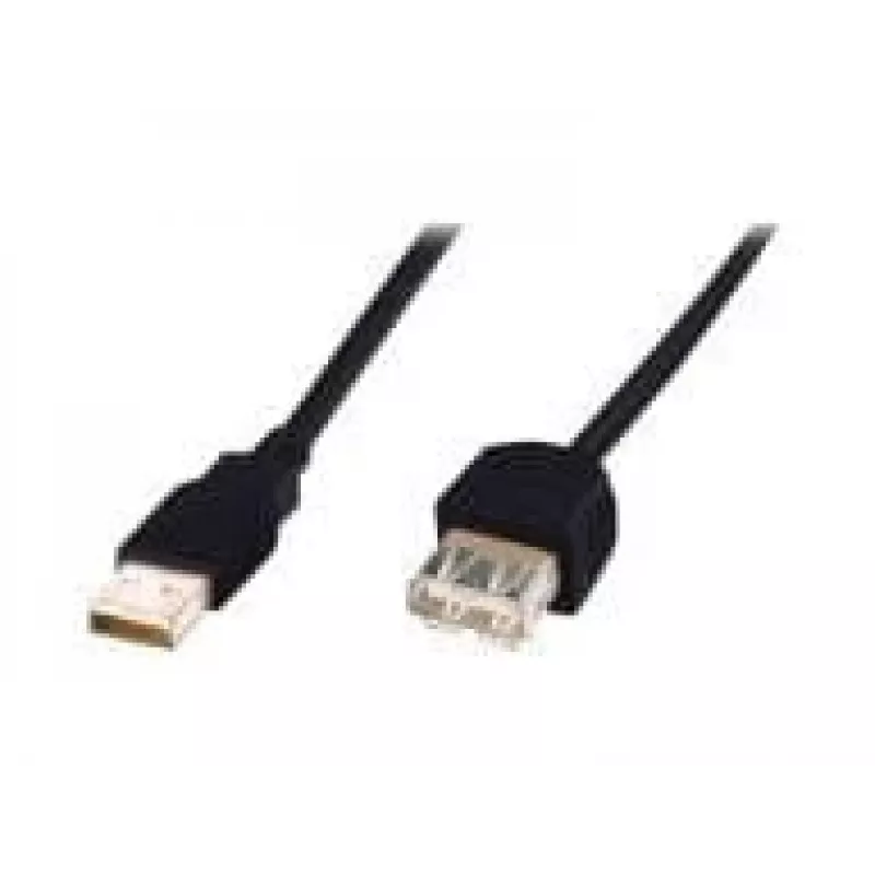 Digitus - USB predlžovací kábel - USB Type-A, 4-pin (M) - USB Type-A, 4-pin (W) - 3,0 m (USB / USB2.0) - čierny (AK-300202-030-S)