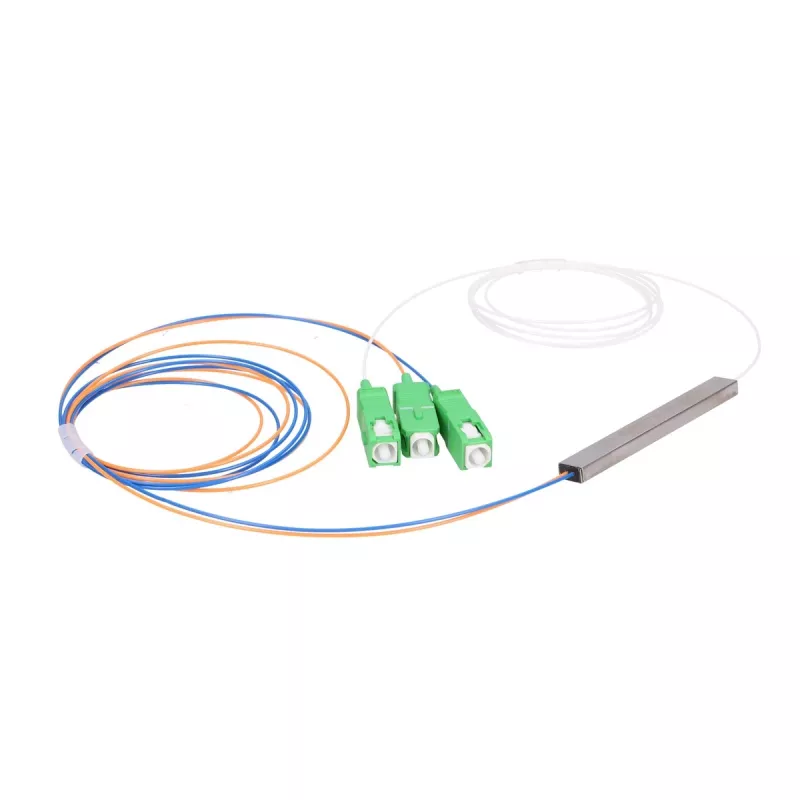Káblový rozbočovač Extralink Splitter 1:2 PLC SC/APC 900µm 1m biely