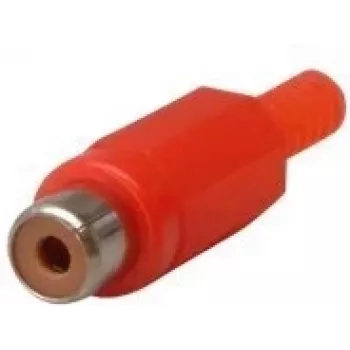 RCA samica, označenie červená, pre priemer kábla do 4 mm (10805B)