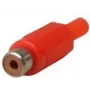 RCA samica, označenie červená, pre priemer kábla do 4 mm (10805B)