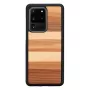 Ochranné puzdro Man and Wood Galaxy S20 Ultra — čierny drevený povrch