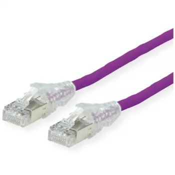 Datwyler - patch kábel - RJ-45 (M) na RJ-45 (M) - 5 m - SFTP, PiMF - CAT 6a - tienený, bezhalogénový, ochrana aretačnej páčky, lankový vodič - fialová (21.05.0556)