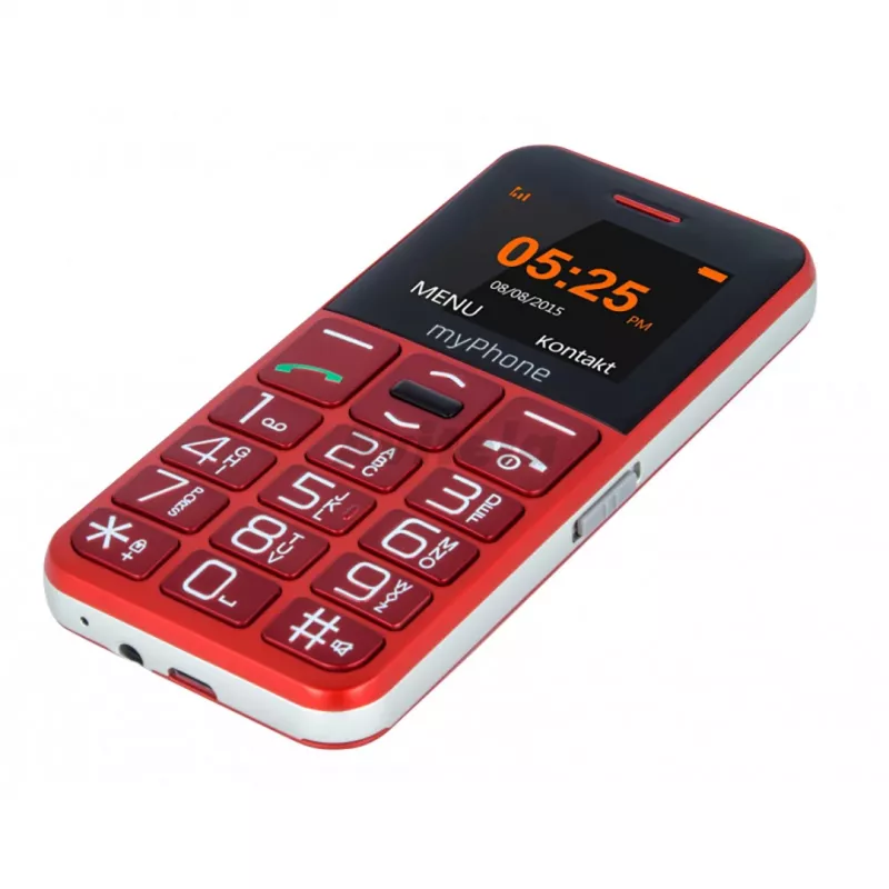 myPhone Halo Easy 4,32 cm (1,7 palca) 70 g sivý, červený telefón pre začiatočníkov